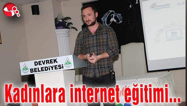 Kadınlara internet eğitimi...