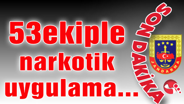 53 ekiple narkotik uygulama...