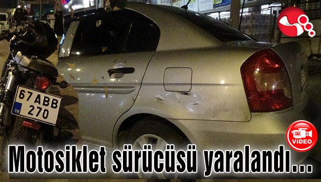 Motosiklet sürücüsü yaralandı…