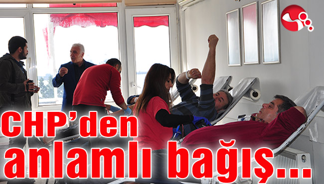 CHP'den anlamlı bağış...