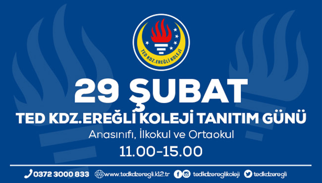 TED Kdz. Ereğli Koleji Tanıtım Günü 29 Şubat’ta