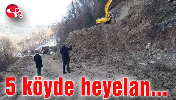 5 köyde heyelan...