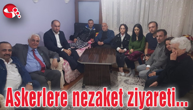 Askerlere nezaket ziyareti...