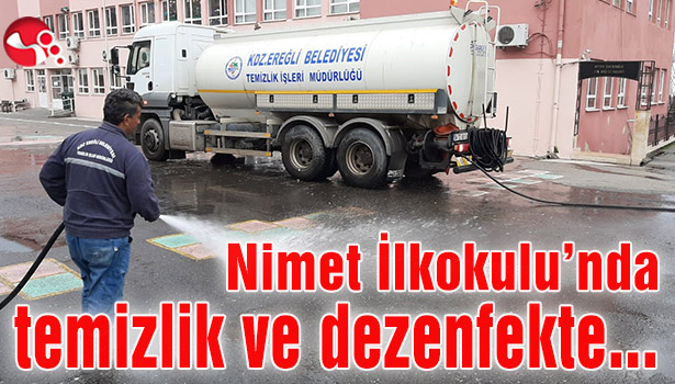 Nimet İlkokulu’nda temizlik ve dezenfekte…