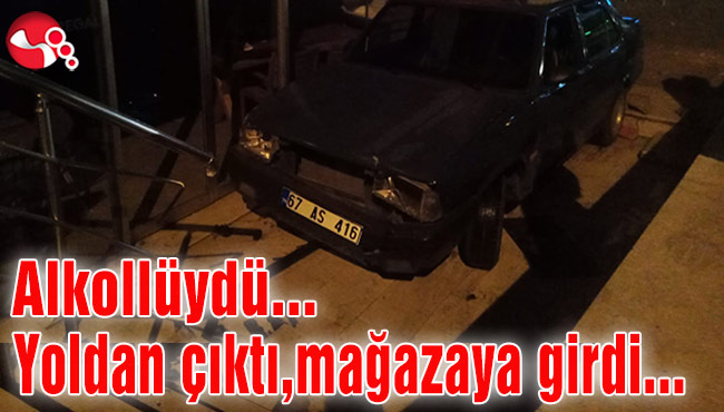 Alkollüydü... Yoldan çıktı, mağazaya girdi...