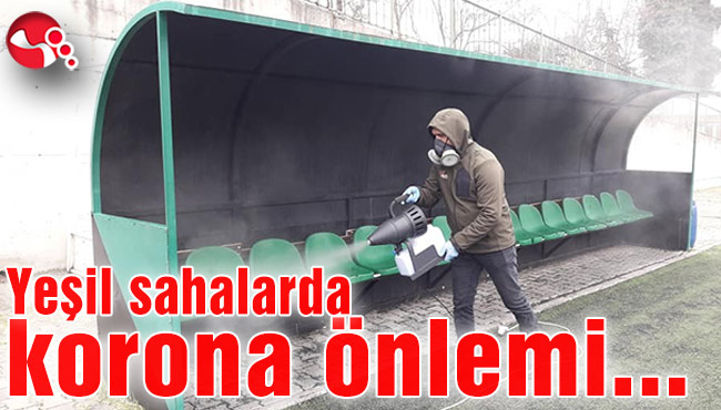 Yeşil sahalarda korona önlemi...