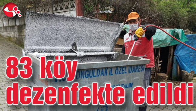 83 köy dezenfekte edildi