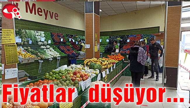 Meyve ve sebze fiyatları düşüyor…