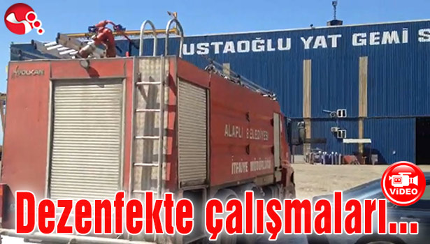 İtfaiye Ekiplerince dezenfekte ediliyor...