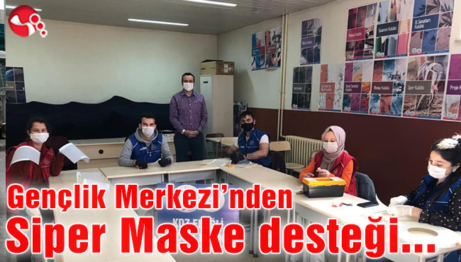 Gençlik Merkezi'nden Siper Maske desteği...