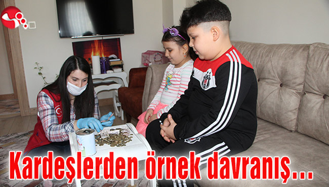 Kardeşlerden örnek davranış…