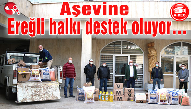 Aşevine Ereğli halkı destek oluyor…