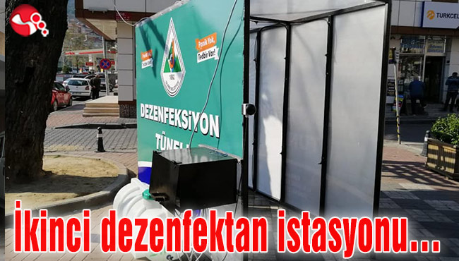 İkinci dezenfektan istasyonu…