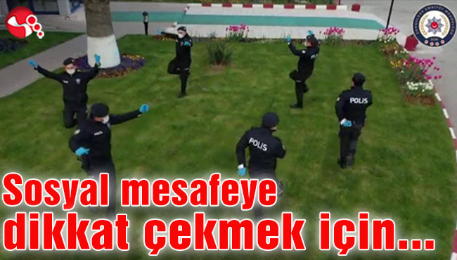 Sosyal mesafeye dikkat çekmek için…