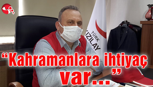 “Kahramanlara ihtiyaç var…” (Fotoğraflı) Barış Doğan ZONGULDAK (İHA) - Türk Kızılayı Zonguldak Şube Başkanı Aydın Ergenç korona virüsü Co