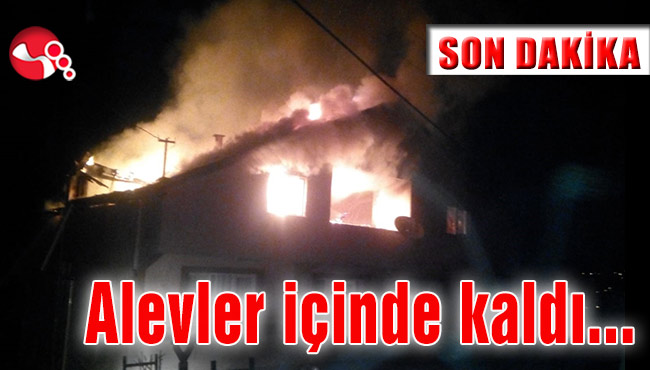Alevler içinde kaldı…