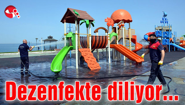 Çocuklar için dezenfekte ediliyor...