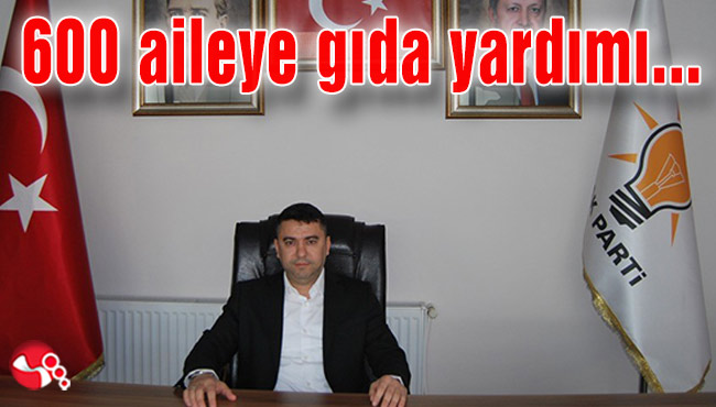 600 aileye gıda yardımı...