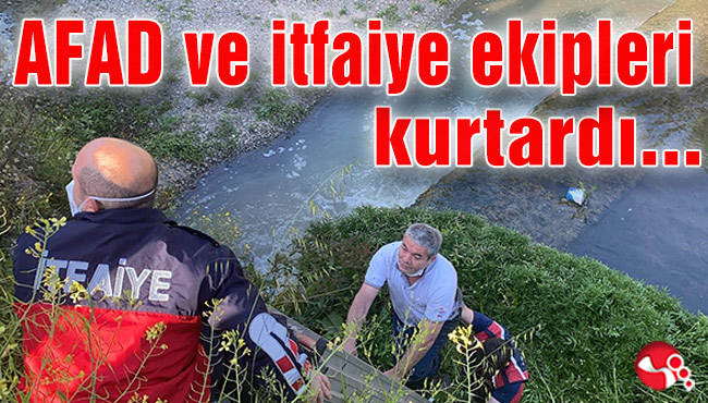 AFAD ve itfaiye ekipleri kurtardı…