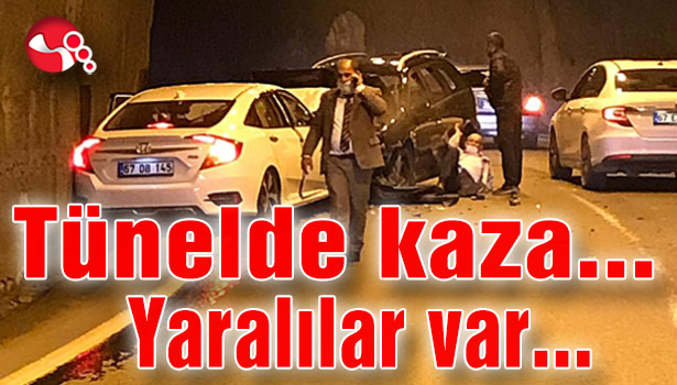 Tünelde kaza...Yaralılar var...
