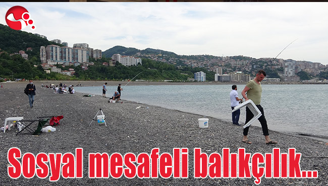 Sosyal mesafeli balıkçılık...