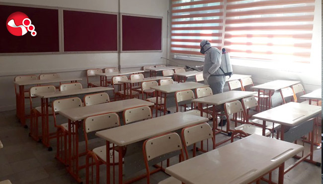 Sınav Yapılacak Okullar, Dezenfekte Ediliyor...