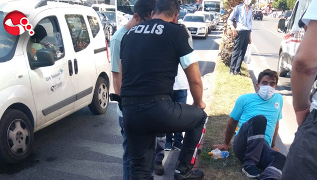 Kaza... Kaza... Belediye işçisi yaralandı!..