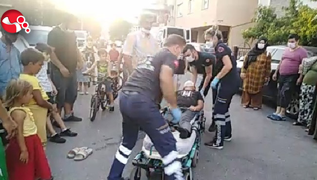 Bisikletten düştü…