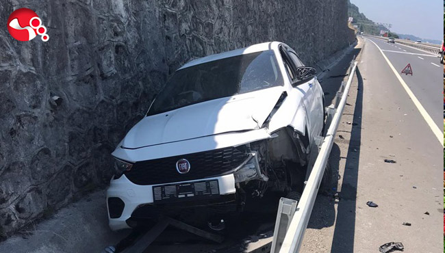 Alaplı Akçakoca yolunda kaza... Yaralılar..