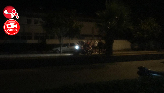 Endüstri Meslek Lisesi önünde kaza...