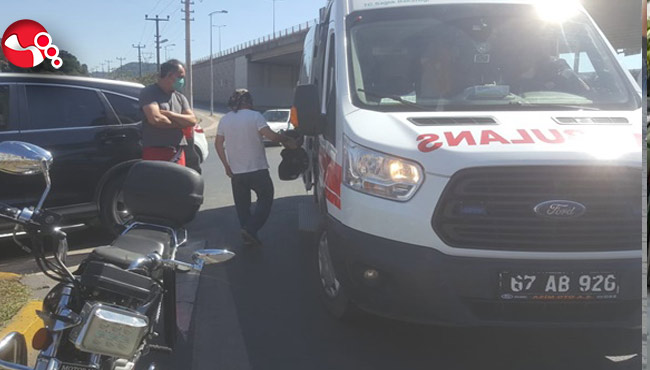 Motosiklet ile Cip çarpıştı… 2 yaralı….