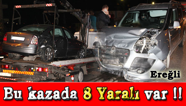 TRAFİK KAZASI: 8 YARALI