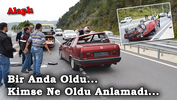 ALAPLI- EREĞLİ KARAYOLUNDA KAZA: 1 YARALI