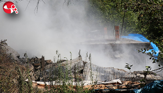 Evde çıkan yangın ormana sıçradı