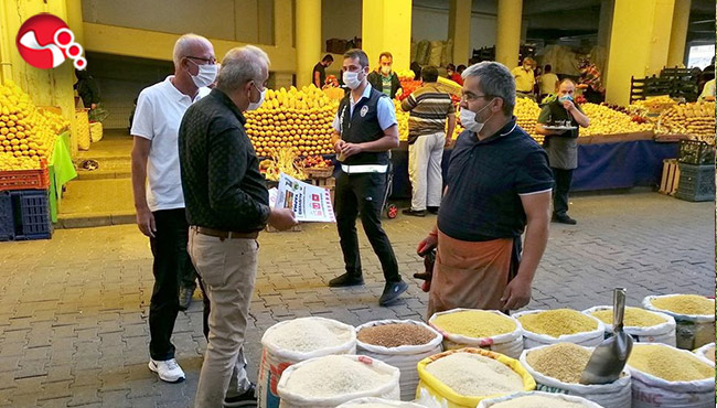 "Maske takmayan esnaftan alışveriş yapmayın"