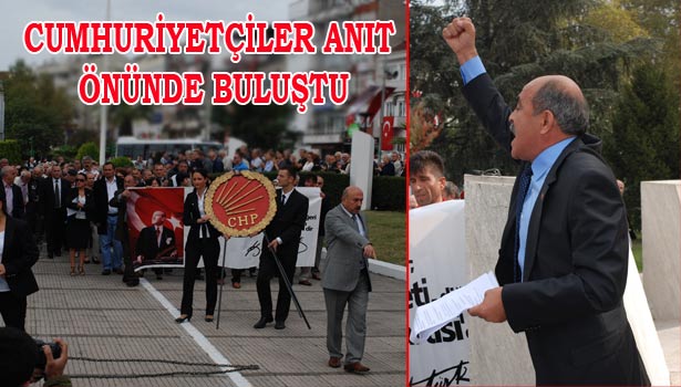 CUMHURİYET HALK PARTİSİ ANIT ÖNÜNE ÇELENK BIRAKTI
