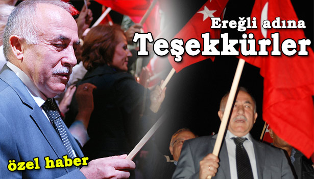 EREĞLİ SİZE TEŞEKKÜR EDİYOR