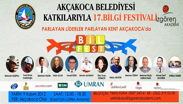 17. BİLGİ FESTİVALİ AKÇAKOCA'DA YAPILACAK