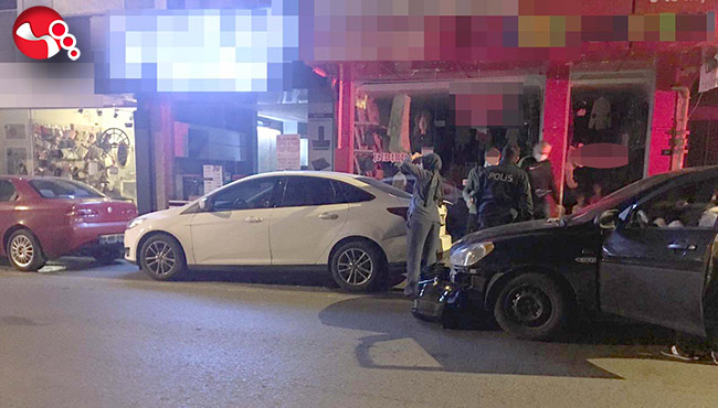 Park halindeki araca çarptı!