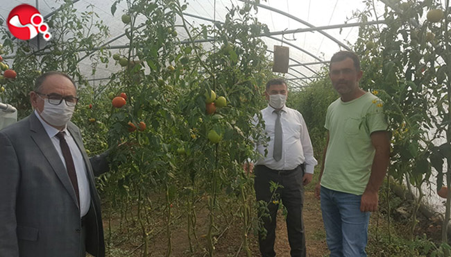 Çataklı çiftçiler ile bir araya geldi