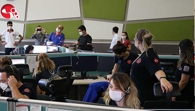 Acil çağrı merkezi ekipleri tatbikatlarla afetlere hazırlanıyor