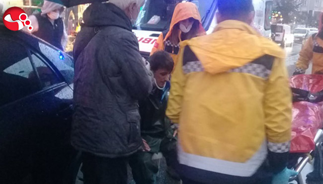 Yaşlı Kadına Otomobil çarptı...