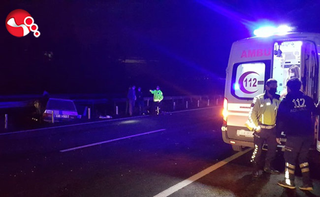 Düzce Kuzey bağlantı yolunda kaza...