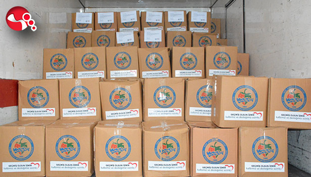 200 koli gıda yardımı yola çıktı...