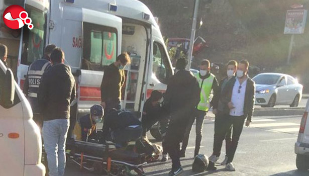 Motosiklet ile Otomobil çarpıştı...