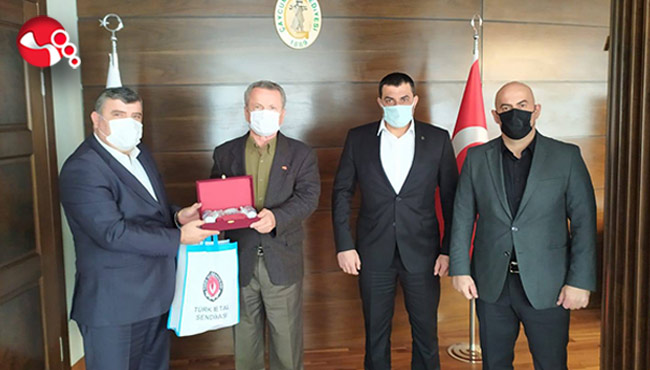 Başkan Ercan'dan Başkan Kantarcı'ya makamında ziyaret...