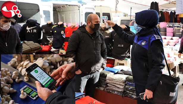 Ekipler HES Kodu ve Ateş Ölçümü yaptı