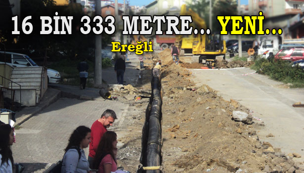 20 BİN 200 METRE SU HATTI YAPILDI