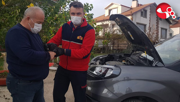 Tavşanı İtfaiye Ekipleri kurtardı