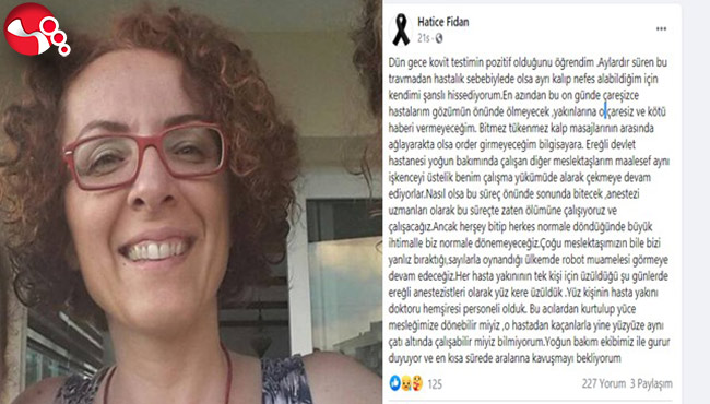 "Doktor Koronaya yakalandı!Kendimi şanslı hissediyorum..."